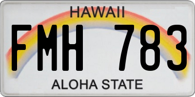 HI license plate FMH783
