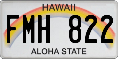 HI license plate FMH822