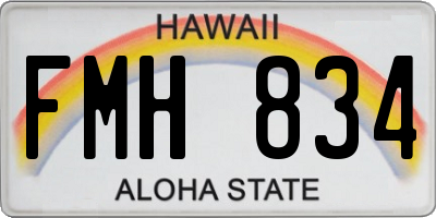 HI license plate FMH834