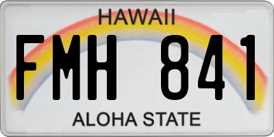 HI license plate FMH841