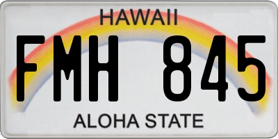 HI license plate FMH845