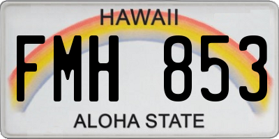 HI license plate FMH853