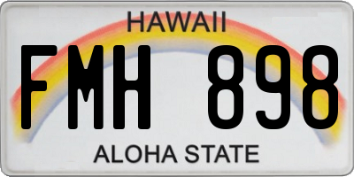HI license plate FMH898
