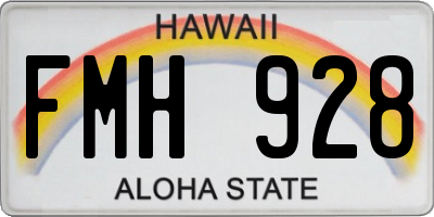 HI license plate FMH928