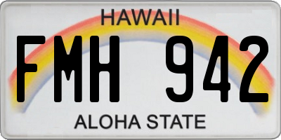 HI license plate FMH942