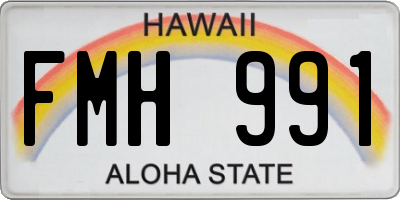 HI license plate FMH991