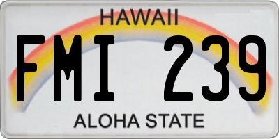 HI license plate FMI239