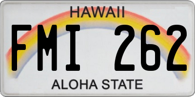 HI license plate FMI262