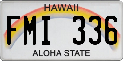 HI license plate FMI336