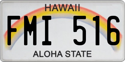 HI license plate FMI516