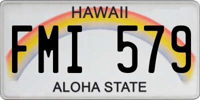 HI license plate FMI579