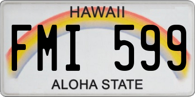 HI license plate FMI599