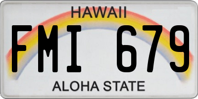 HI license plate FMI679