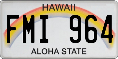 HI license plate FMI964