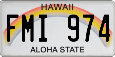 HI license plate FMI974