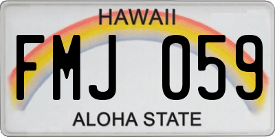 HI license plate FMJ059