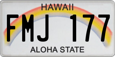 HI license plate FMJ177