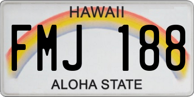 HI license plate FMJ188