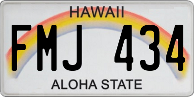 HI license plate FMJ434