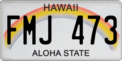 HI license plate FMJ473