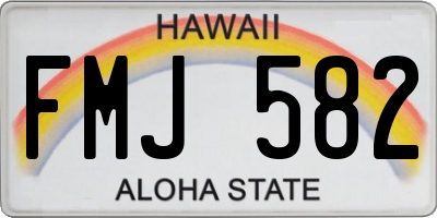 HI license plate FMJ582