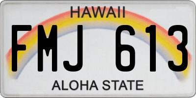 HI license plate FMJ613