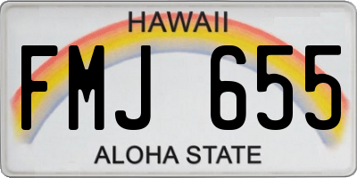 HI license plate FMJ655