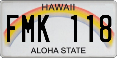HI license plate FMK118