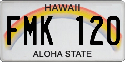 HI license plate FMK120