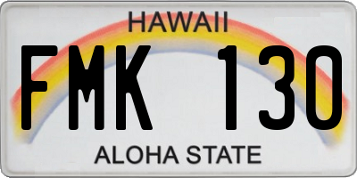 HI license plate FMK130
