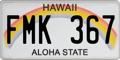 HI license plate FMK367