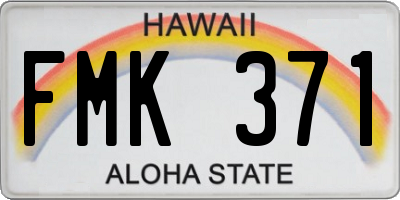 HI license plate FMK371