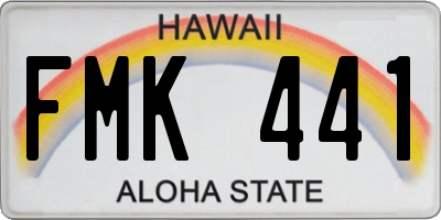 HI license plate FMK441