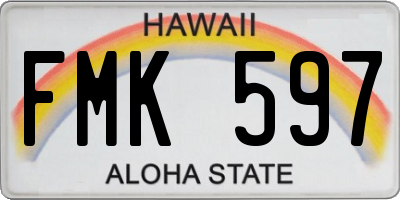 HI license plate FMK597