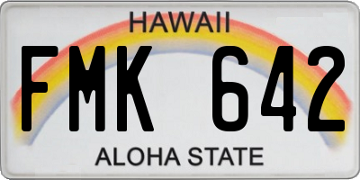 HI license plate FMK642