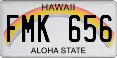 HI license plate FMK656