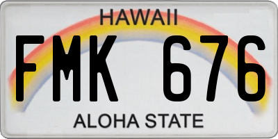 HI license plate FMK676