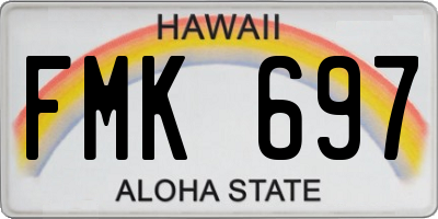 HI license plate FMK697