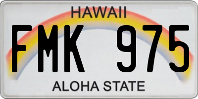 HI license plate FMK975