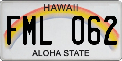 HI license plate FML062