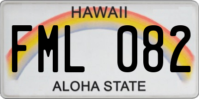 HI license plate FML082