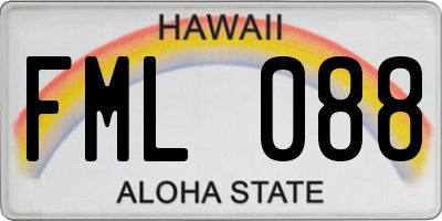HI license plate FML088