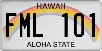 HI license plate FML101
