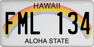 HI license plate FML134
