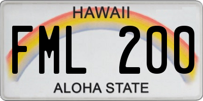 HI license plate FML200