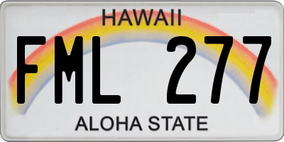 HI license plate FML277