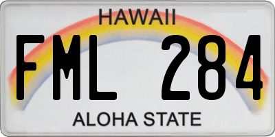 HI license plate FML284