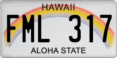 HI license plate FML317