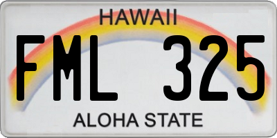 HI license plate FML325