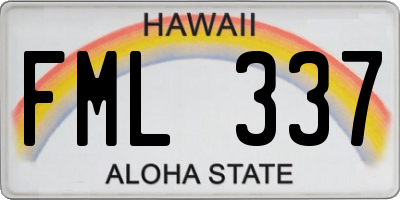 HI license plate FML337